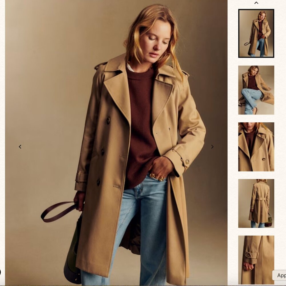 Excellent condition Sezane Scott Trench Coat XS (US 0/Fr 32)